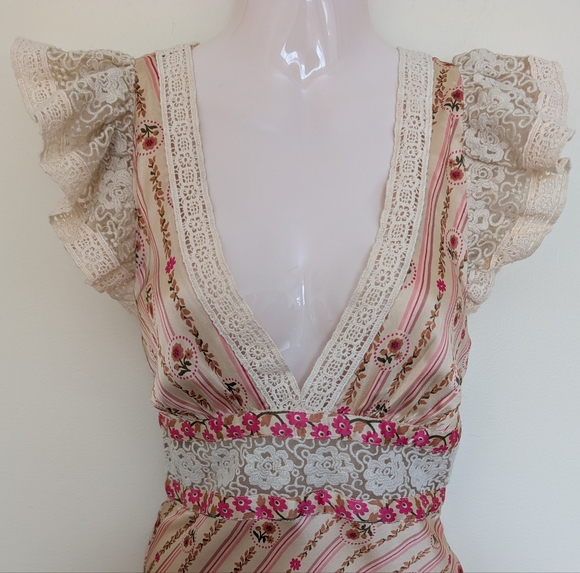 Free People Bali Belle Midi Dress Pink XS - Picture 8 of 13